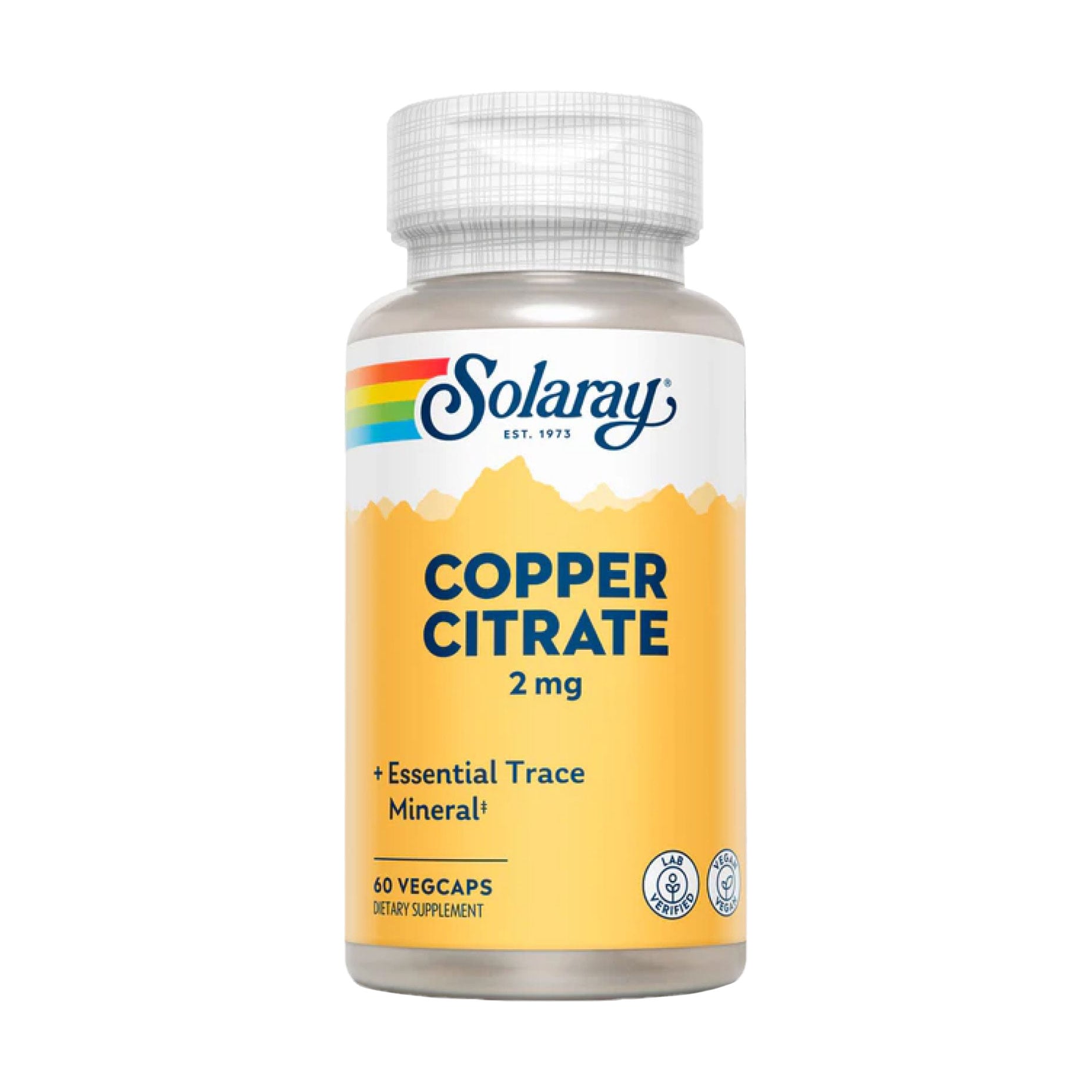 Цитрат міді Solaray Cooper Citrate 2 мг, 60 вегетаріанських капсул